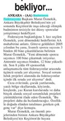 Olay Gazetesi-23.10.2012-Badminton Olimpik Tesisini Bekliyor