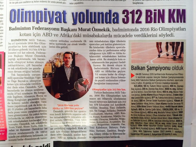 Spor Meydanı Temmuz Ayı / Olimpiyat Yolunda 312 Bin Km