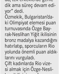 Hürriyet Ankara 10.11.2015 Hedef 4 Kota