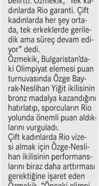 Hürriyet Ankara 10.11.2015 Hedef 4 Kota