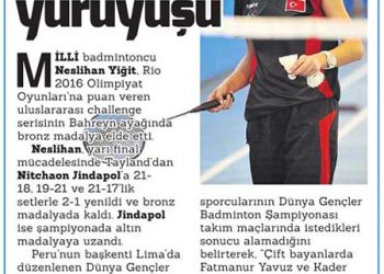 Hürriyet Ankara 12.11.2015 Neslihan’ın Olimpiyat Yürüyüşü