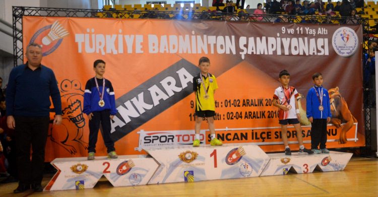 9 Yaş Altı Türkiye Badminton Şampiyonası Sona Erdi.