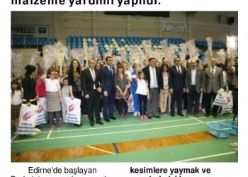 Edirne Haber – 27.03.2017 – Badminton’u Sevdirmek İçin Malzeme Yardımı