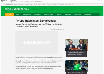 Spor Haberler – 12.04.2017 – Avrupa Badminton Şampiyonası