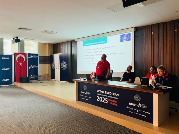 ”Victor European Para Badminton Championships 2025” Turnuvası öncesi ”Takım Temsilcileri Toplantısı” Yapıldı