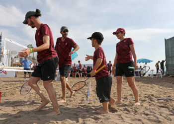 Dünya Bedensel Engelliler Plaj Oyunları Para Air Badminton Müsabakaları Devam Ediyor