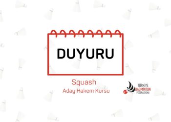 Squash Aday Hakem Kursu Duyurusu